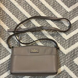 Kate Spade Gray Leather Crossbody Bag